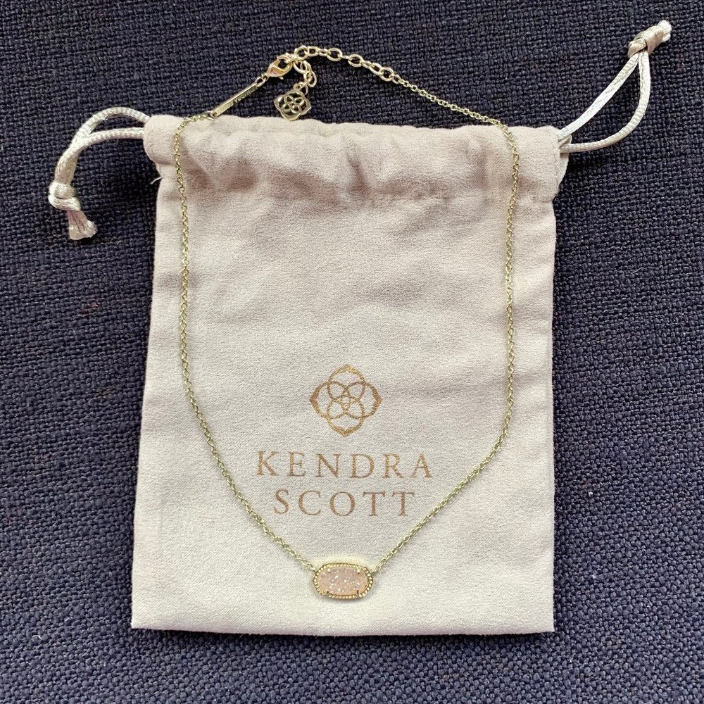 Kendra Scott iridescent drusy Elisa necklace